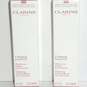 Clarins V Shaping Facial lift Eye Concentrate 2 New Tubes 7ml each *14ml/.47oz*